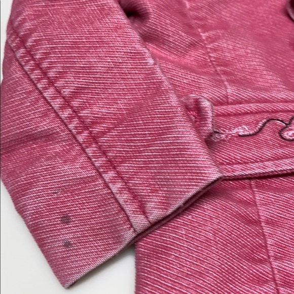 Coat, pink distressed with print lining - Picture 7 of 7